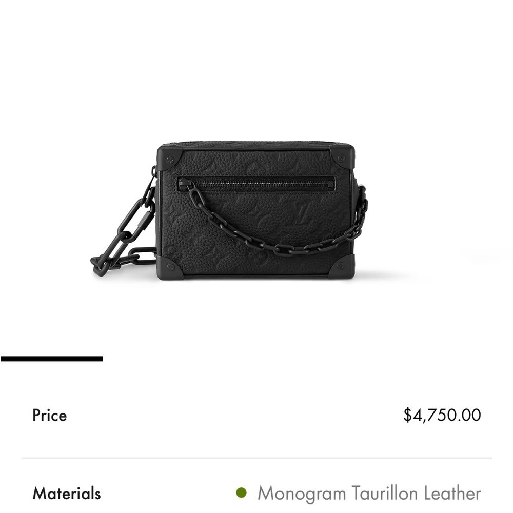 Louis Vuitton Black on Black Mini Soft Trunk Bag Monogram Taurillon Leather $5k